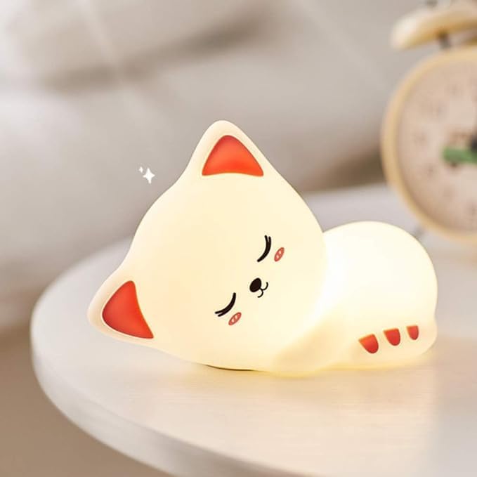 Night Light for Kids Bedroom, Cute Animal Silicone Nursery Night Lamp Touch Control Nightlights USB Rechargeable Bedside L...