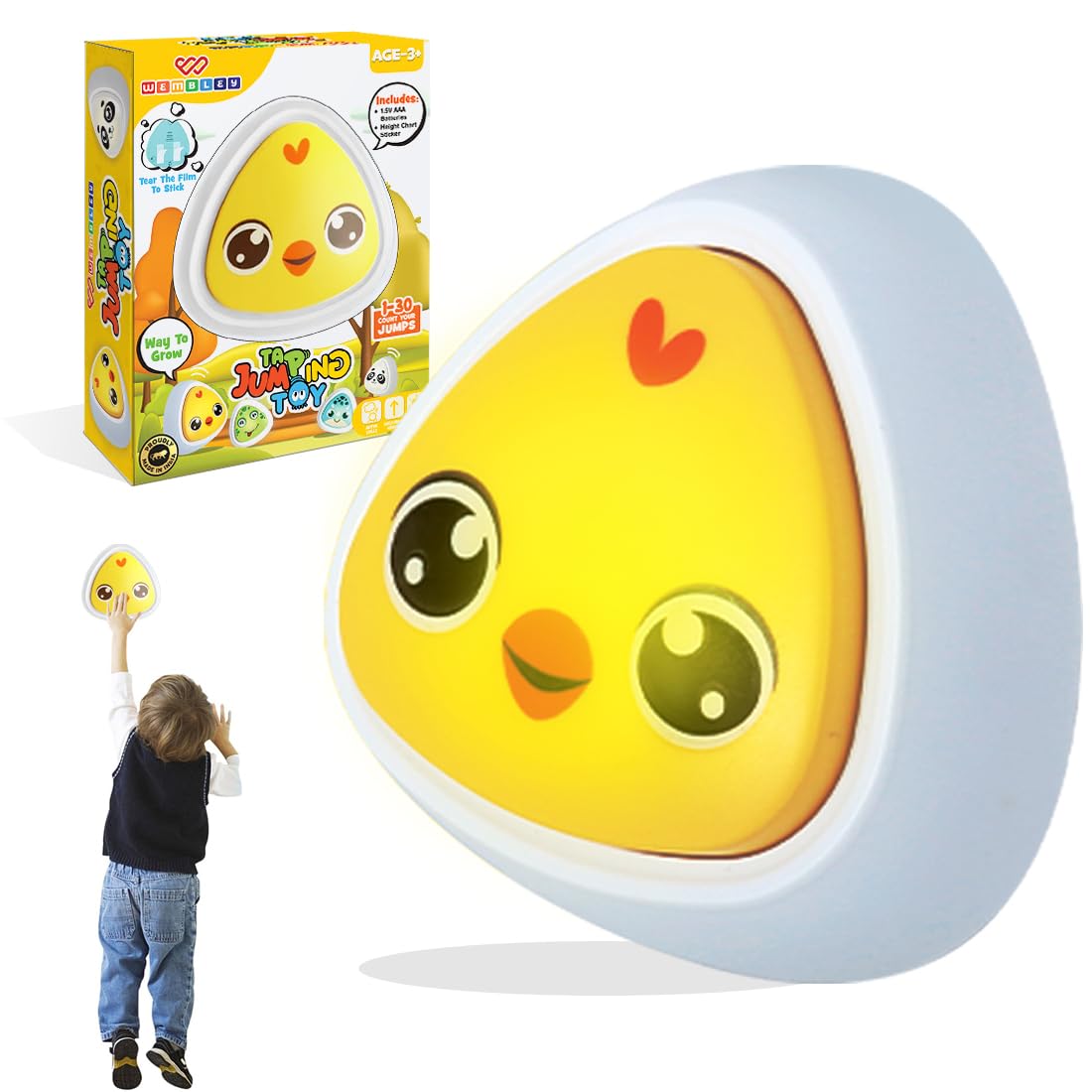 Wembley High Jump Counter Toy for Kids with Built in Sound Light for Growth and Fun Training Boost Exercise Bounce Animal...