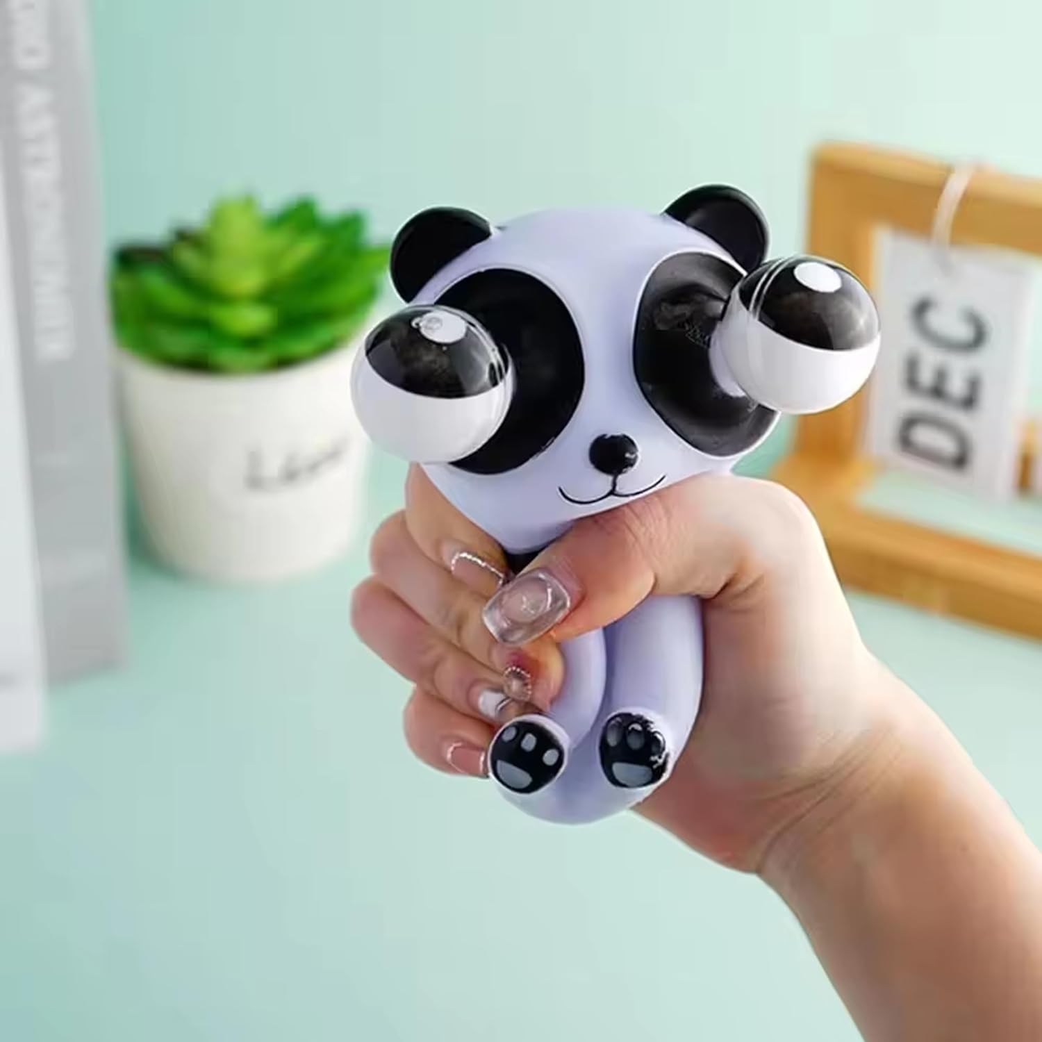 Squishy Eye-Popping Panda - Large Squeeze Toy for Stress Relief | Ideal Panda Gift for Boys Girls | Perfect Stress-Reduci...