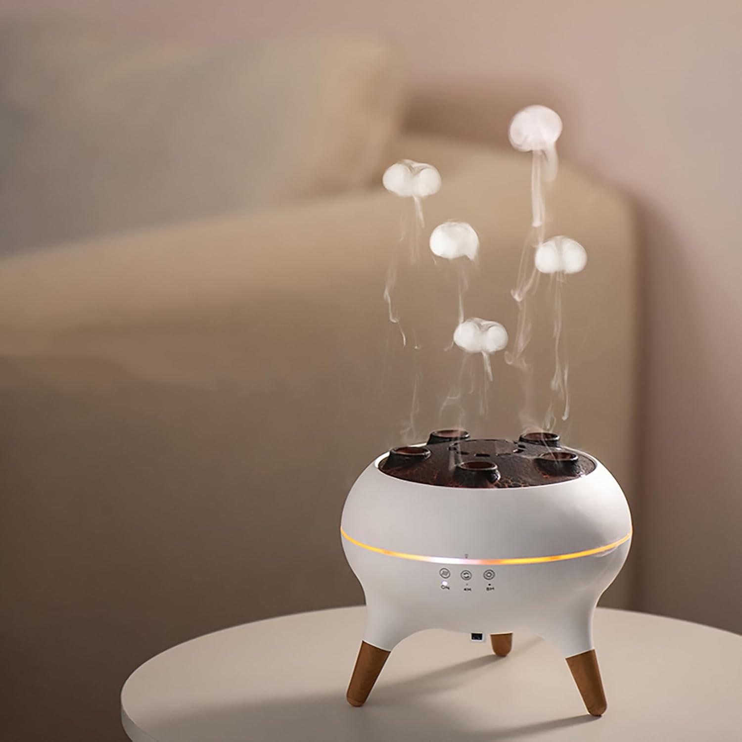 Dynamic Jellyfish Humidifier,250ml Essential Oil Diffuser,Remote Control Humidifier for Bedroom Office
