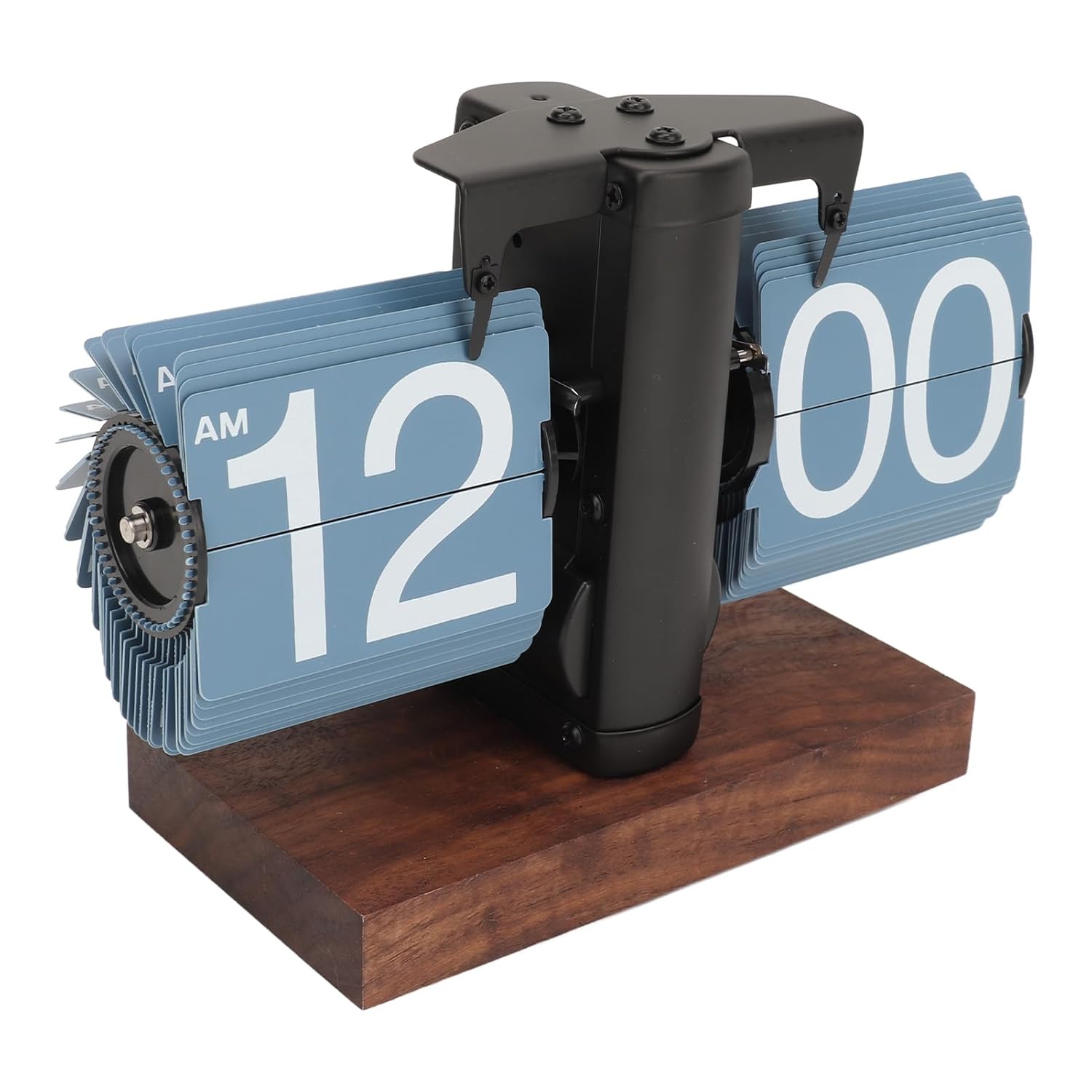 ear Digital Flip Down Clock, Automatic Page Turning Clock Battery Operated Mechanical Desk Clock Creative Desk Decor for H...