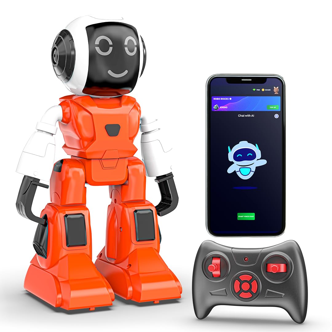 Moonwalker | Smart Interactive Chat-GPT AI Robot Toy for Kids | USB Rechargeable Type-C | AR Games in-Built Bluetooth Spe...