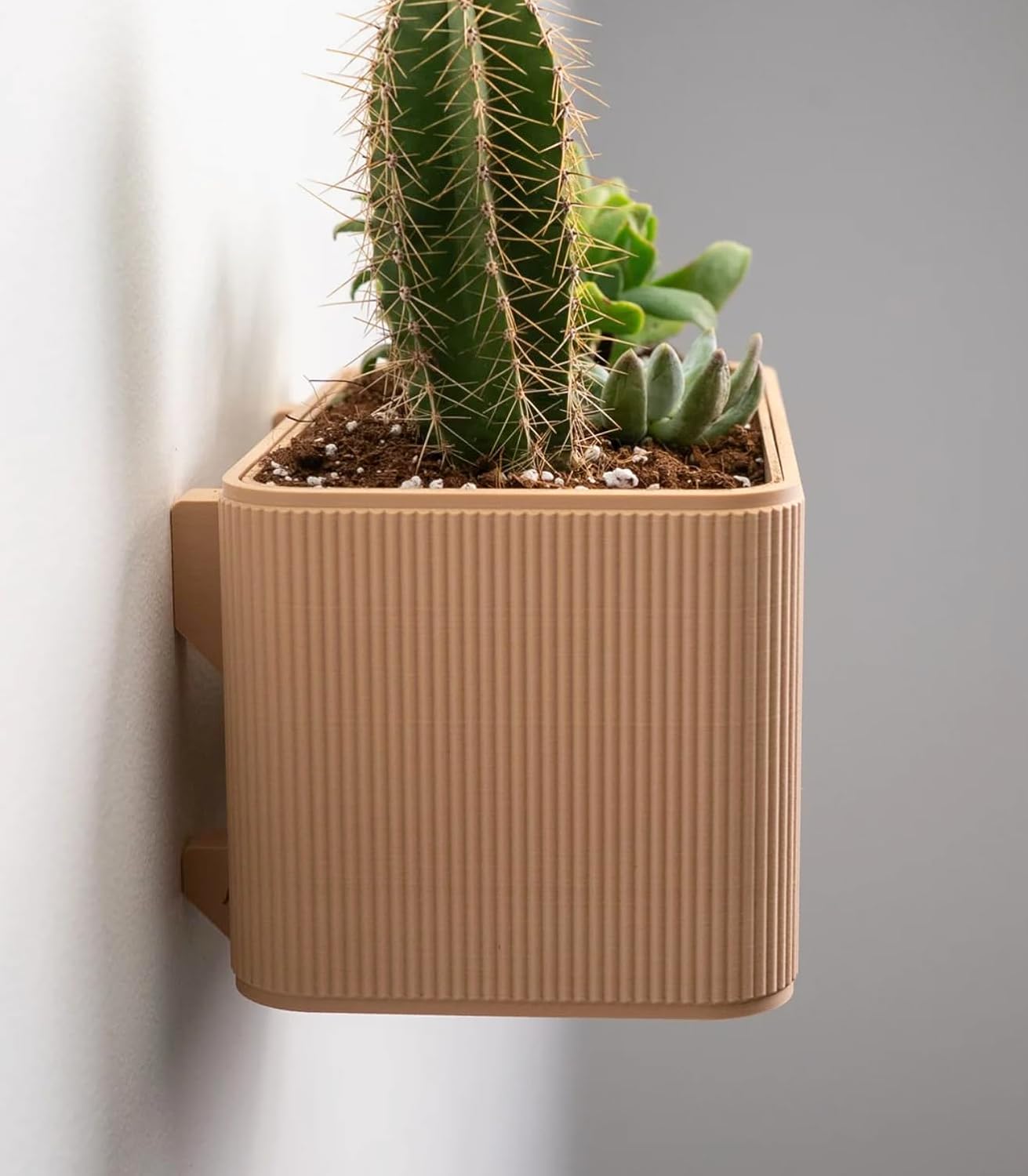 3D Printed Rectangular Wall-Mounted Indoor Planter